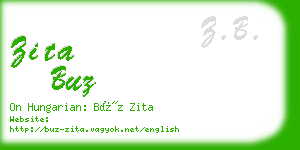 zita buz business card